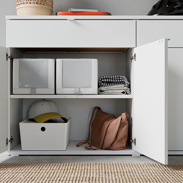 VIHALS - VIHALS Storage combination, white, 235x37x140 cm