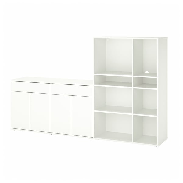 VIHALS - VIHALS Storage combination, white, 235x37x140 cm
