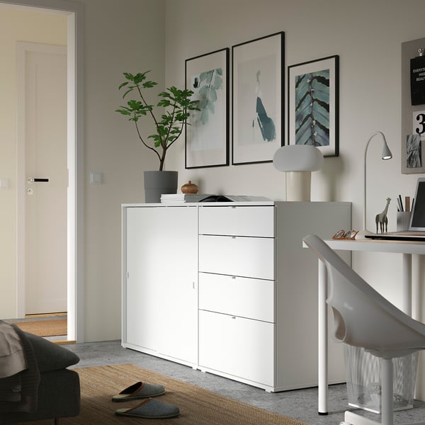 VIHALS - VIHALS Storage combination, white, 165x47x90 cm