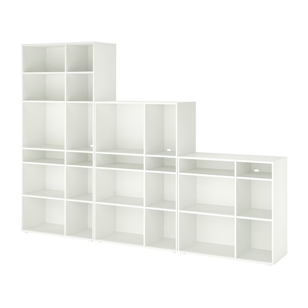 VIHALS shelving combination, white, 286x37x200 cm
