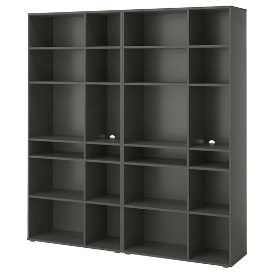 Ikea VIHALS - Shelving combination, dark grey, 190x37x200 cm