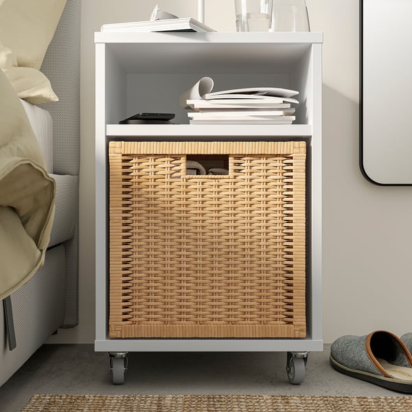 VIHALS - VIHALS Bedside table, white, 37x37 cm