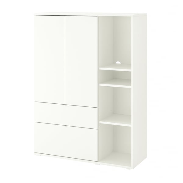 VIHALS - VIHALS Storage unit, white, 105x37x140 cm