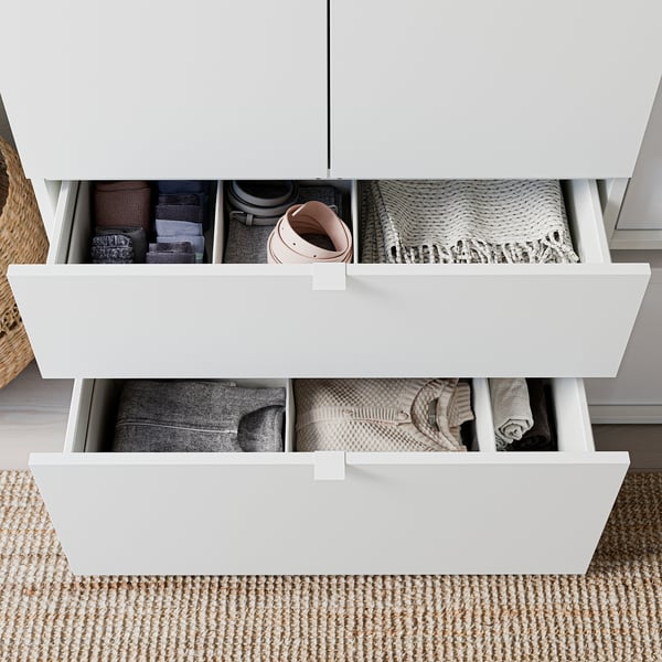 VIHALS - VIHALS Storage unit, white, 105x37x140 cm