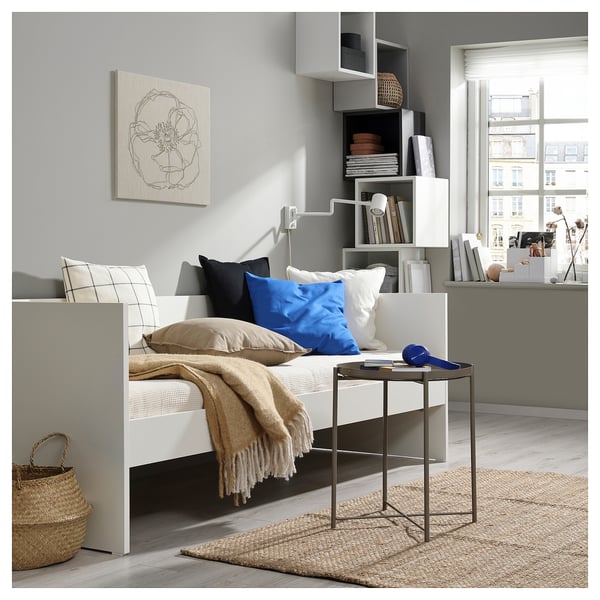 VIHALS - Sofa bed with 1 mattress, white/Åfjäll rigid,80x200 cm