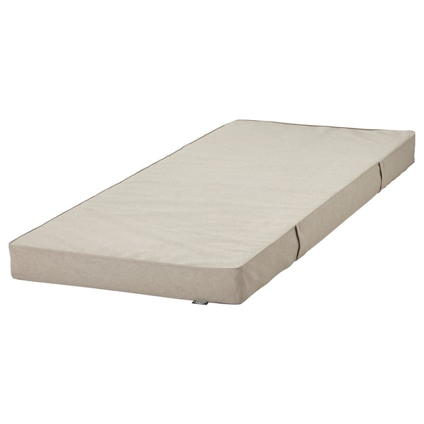 VIHALS - Sofa bed with 1 mattress, white/Vannareid extra rigid,80x200 cm