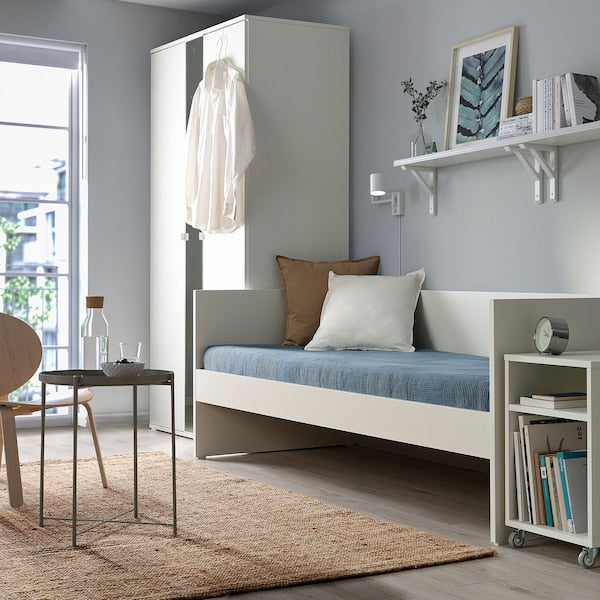 VIHALS - Sofa bed with 1 mattress, white/Vannareid extra rigid,80x200 cm
