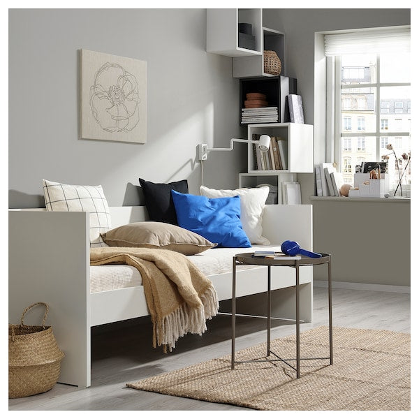 VIHALS - Sofa bed with 1 mattress, white/Vannareid extra rigid,80x200 cm