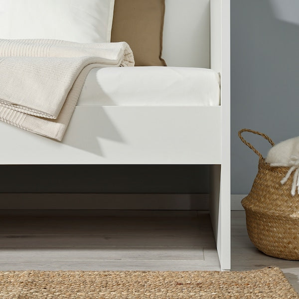 VIHALS - Sofa bed with 1 mattress, white/Vannareid extra rigid,80x200 cm
