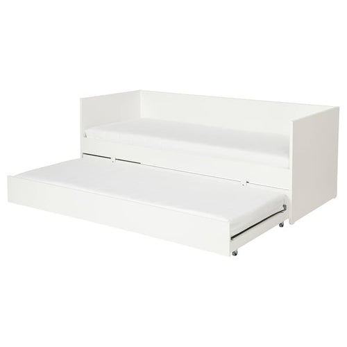 VIHALS - Sofa bed/extension bed/2 matt, white/Åfjäll semi-rigid,80x200 cm