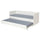 VIHALS - Sofa bed/extension bed/2 matt, white/Ågotnes rigid,80x200 cm