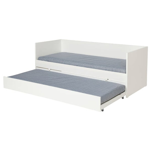 VIHALS - Sofa bed/extension bed/2 matt, white/Ågotnes rigid,80x200 cm