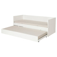 VIHALS day-bed w trundle bed/2 mattresses, white/Vannareid extra firm, 80x200 cm
