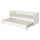 VIHALS - Sofa bed/extendable bed/2 mattresses, white/Vannareid extra firm, 80x200 cm.