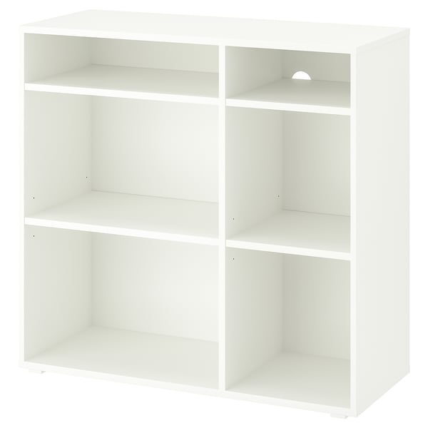 VIHALS - VIHALS Shelving unit with 4 shelves, white, 95x37x90 cm