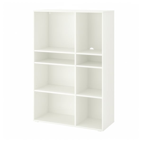 VIHALS - VIHALS Shelving unit with 6 shelves, white, 95x37x140 cm