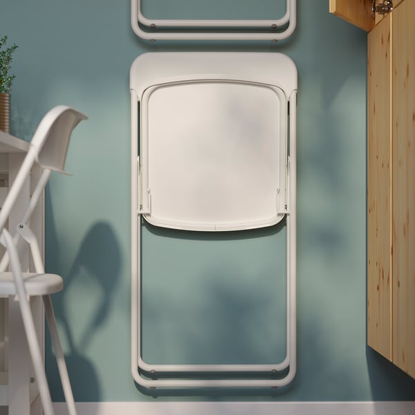 VIHALS folding chair, white, 43x80x47 cm