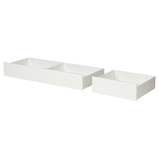 VIHALS - Set of 2 underbed storage containers, white,200 cm