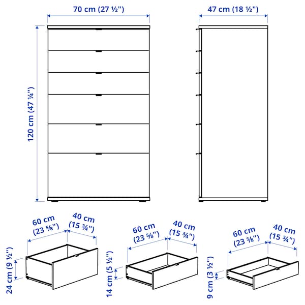 VIHALS - TV/storage combination, white, 216x47x120 cm