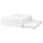 VIHALS bed frame with 1 trundle bed, white/Lindbåden, 140x200 cm