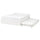 VIHALS - Bed frame/1 pull-out bed, white/Luröy,160x200 cm