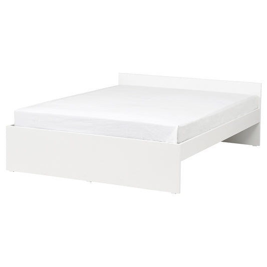 VIHALS bed frame, white/Lindbåden, 160x200 cm