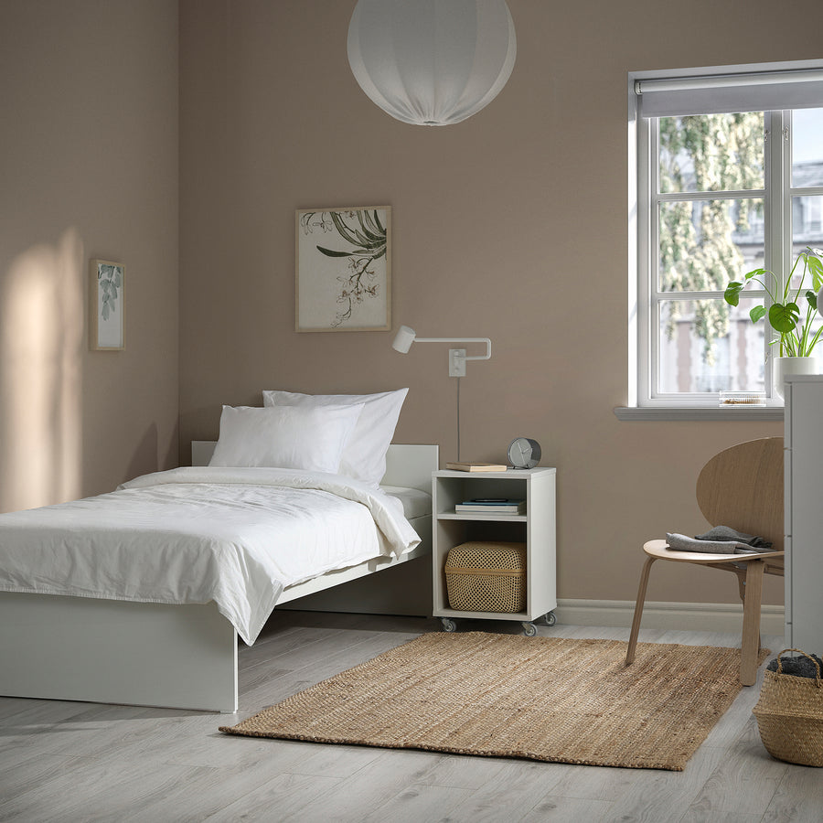 VIHALS bed frame, white/Lindbåden, 90x200 cm