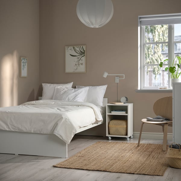 VIHALS - Bed frame, white,140x200 cm