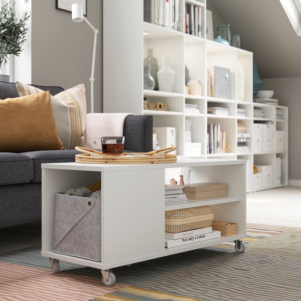 VIHALS coffee table, white, 91x37 cm