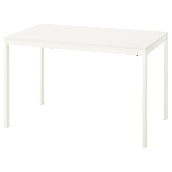 VIHALS extendable table, white, 120/180x74 cm