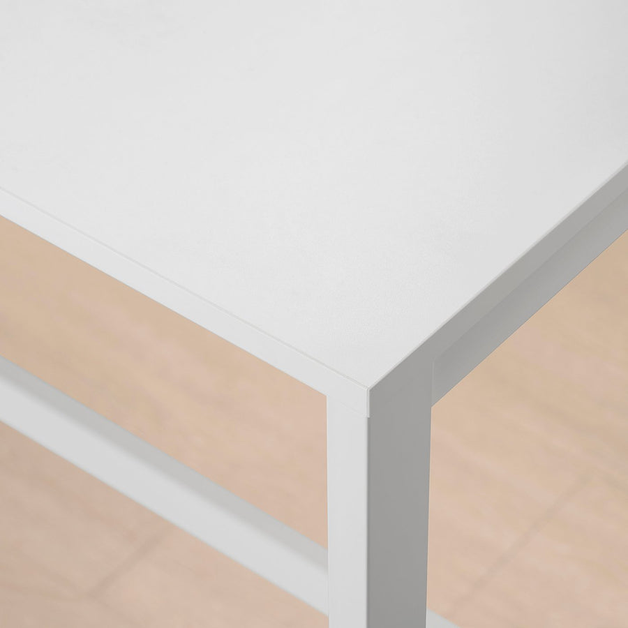 VIHALS bar table, counter height white/white, 125x74x92 cm