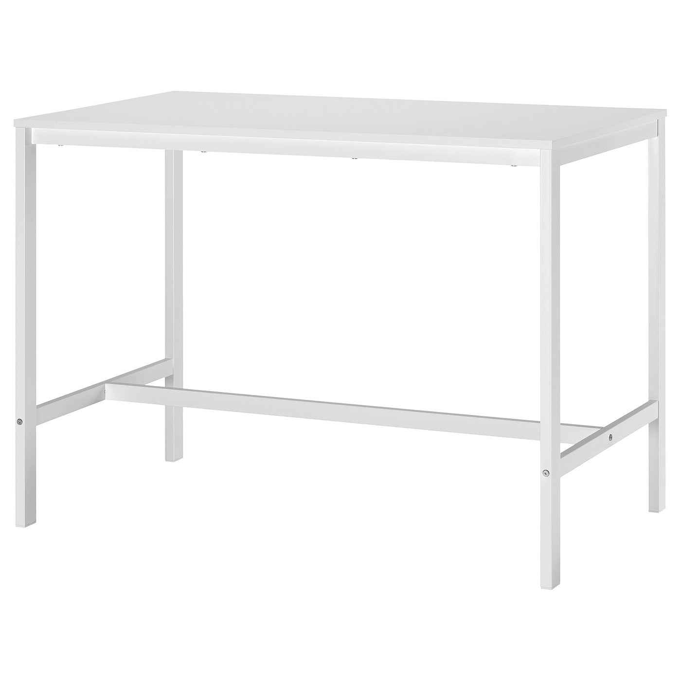 VIHALS bar table, counter height white/white, 125x74x92 cm