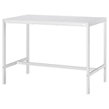 VIHALS bar table, counter height white/white, 125x74x92 cm