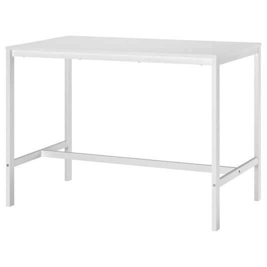 VIHALS bar table, white/white, 125x74 cm
