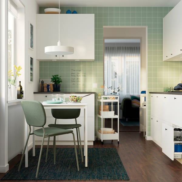 VIHALS table, white/white, 74x74 cm