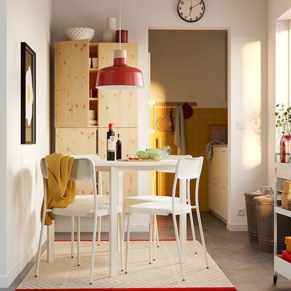 VIHALS table, white/white, 107 cm