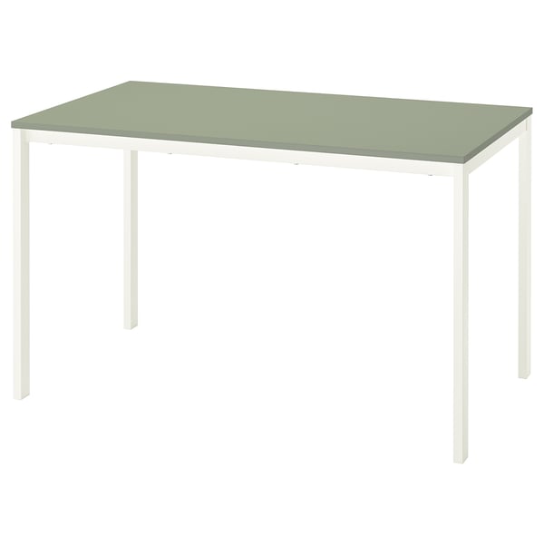 VIHALS - Table, green/white,125x74 cm