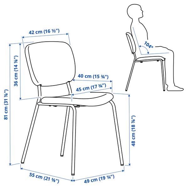 VIHALS / VIHALS - Table and 2 chairs, white/white Tibbleby beige-grey,74x74 cm