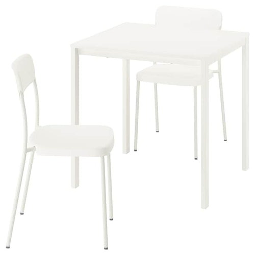 VIHALS / VIHALS - Table and 2 chairs, white white/white, 74x74 cm