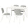 VIHALS / VIHALS - Table and 4 chairs, white/white Tibbleby beige-grey,125x74 cm