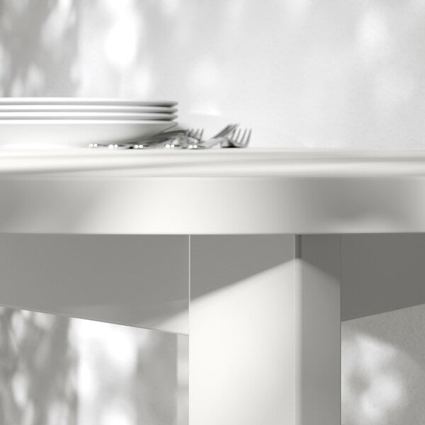 VIHALS / VIHALS table and 4 chairs, white white/white, 107 cm