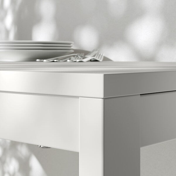 VIHALS / VIHALS table and 4 chairs, white/white, 120/180x74 cm