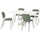 VIHALS / VIHALS - Table and 4 chairs, white/green Tibbleby grey-green drop-leaf table, 39/95/151x90 cm - Minimum table length: 39 cmTable length: 95 cmMaximum table length: 151 cmTable width: 90 cmTable height: 75 cmChair width: 49 cmChair depth: 55 cm...
