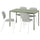 VIHALS / VIHALS - Table and 4 chairs, green/white Tibbleby beige-grey,125x74 cm