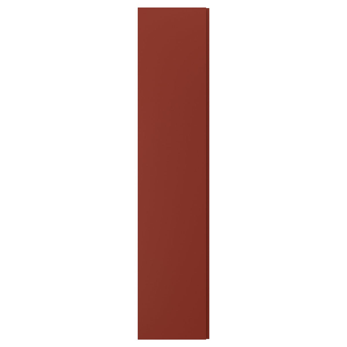 VIKANES door with hinges, red-brown, 50x229 cm