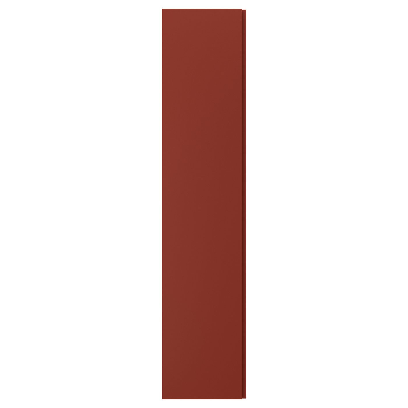 VIKANES door with hinges, red-brown, 50x229 cm