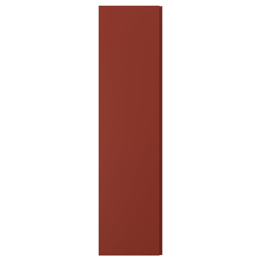 VIKANES door with hinges, red-brown, 50x195 cm