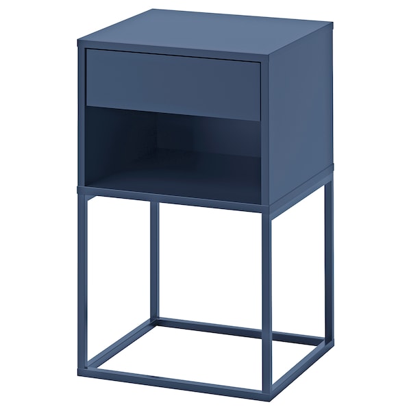 VIKHAMMER - Bedside table, blue, 40x39 cm