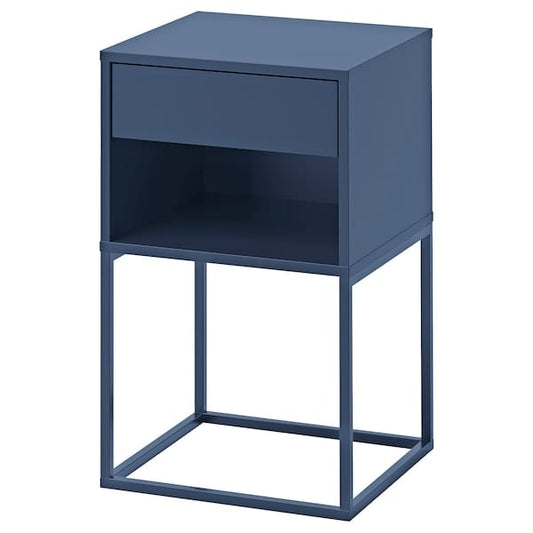 Ikea VIKHAMMER - Bedside table, blue, 40x39 cm