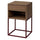 VIKHAMMER bedside table, walnut veneer, 40x39 cm